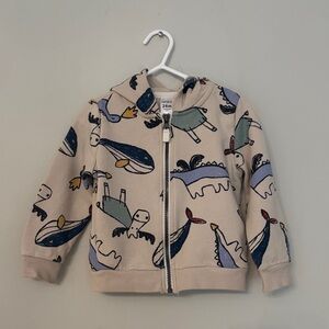 Carter's Cream and Blue Animal Hoodie
